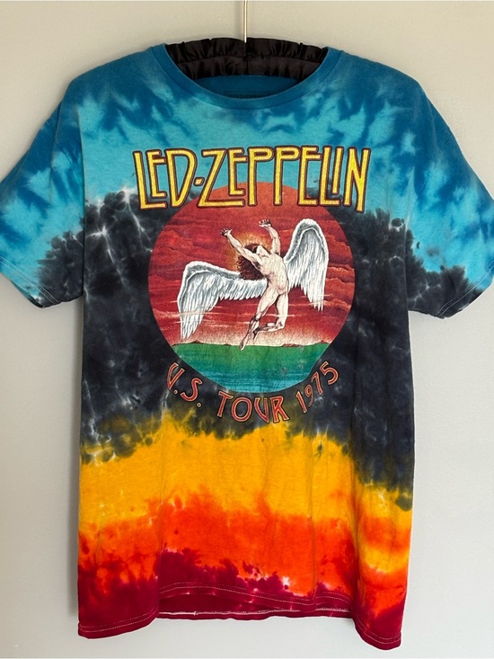 Other - Led Zeppelin 1975 US Tour Tie Dye Graphic Band T-Shirt | Size M